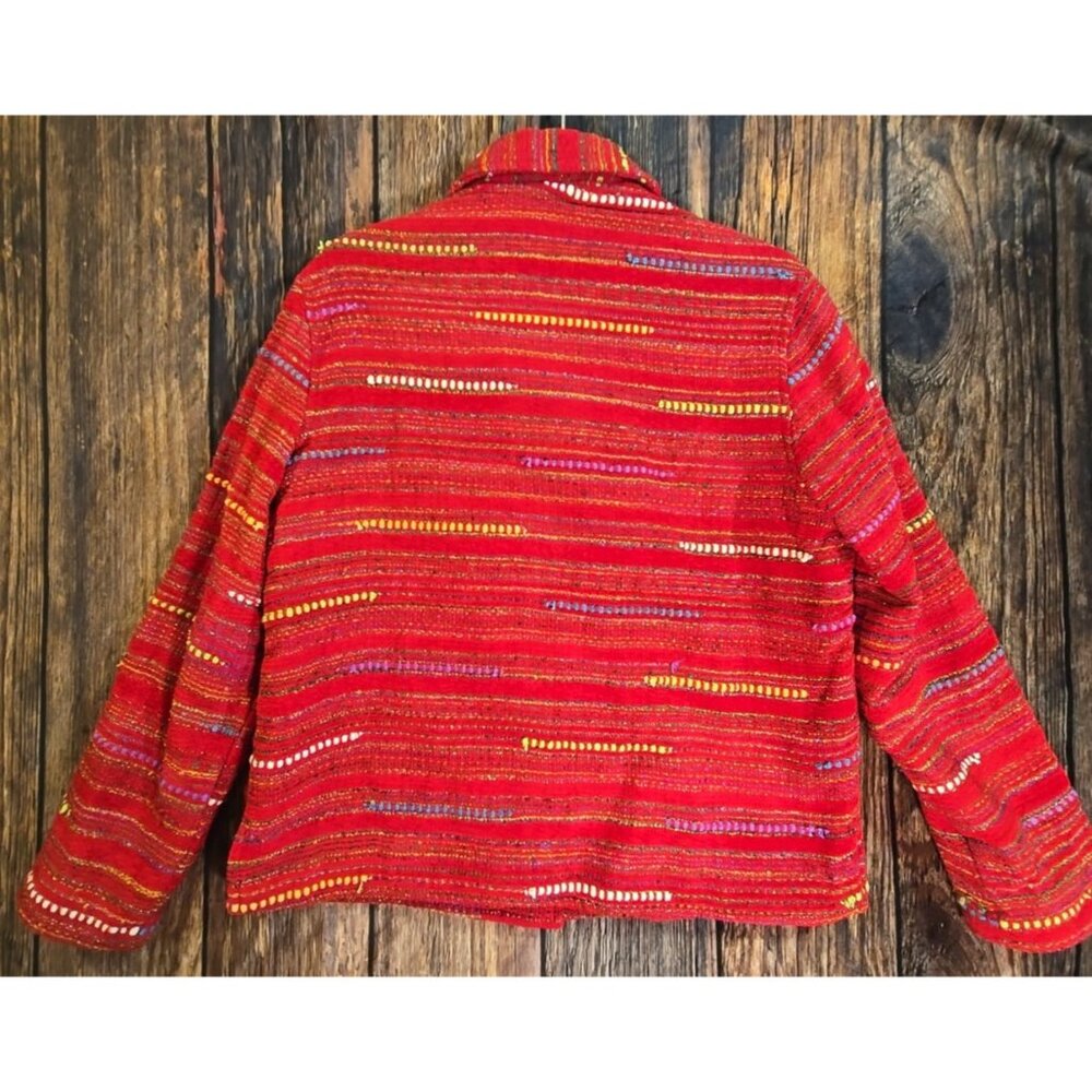 Coldwater Creek Patchwork Jacket Red Colorful Sho… - image 11